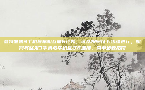 要将坚果3手机与车机互联6连接,可以按照以下步骤进行,如何将坚果3手机与车机互联6连接,简单步骤指南
