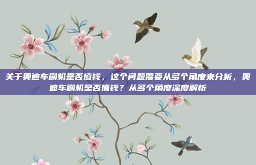 关于奥迪车刷机是否值钱,这个问题需要从多个角度来分析,奥迪车刷机是否值钱?从多个角度深度解析