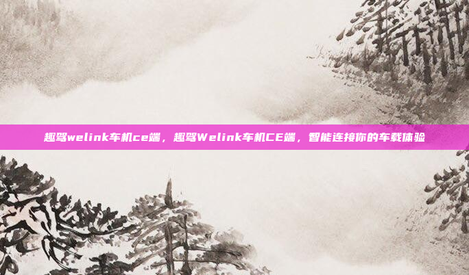 趣驾welink车机ce端,趣驾Welink车机CE端,智能连接你的车载体验
