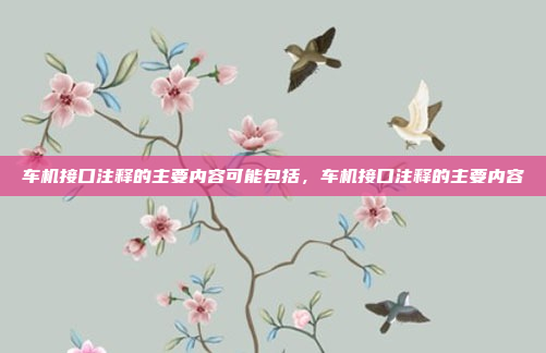 车机接口注释的主要内容可能包括，车机接口注释的主要内容