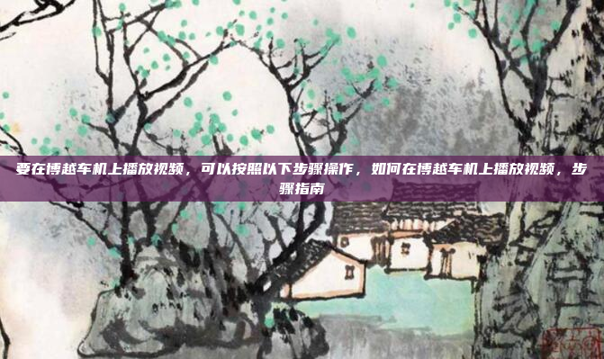 要在博越车机上播放视频,可以按照以下步骤操作,如何在博越车机上播放视频,步骤指南
