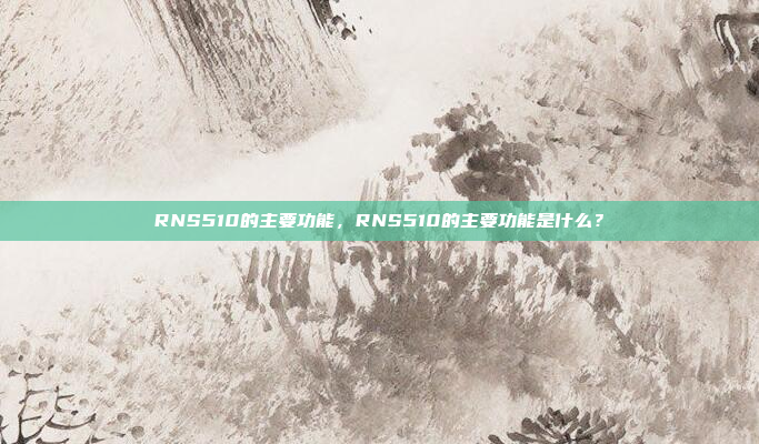 RNS510的主要功能,RNS510的主要功能是什么?