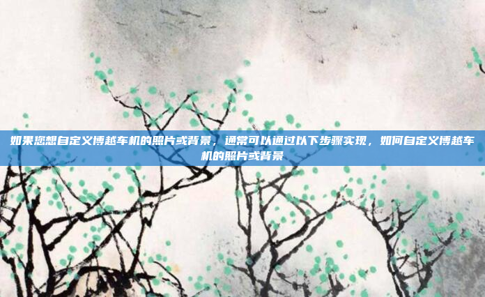 如果您想自定义博越车机的照片或背景,通常可以通过以下步骤实现,如何自定义博越车机的照片或背景