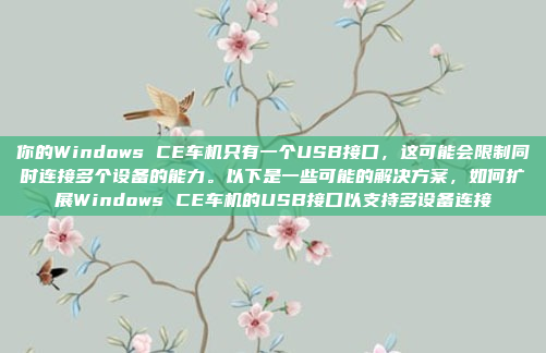 你的Windows CE车机只有一个USB接口,这可能会限制同时连接多个设备的能力。以下是一些可能的解决方案,如何扩展Windows CE车机的USB接口以支持多设备连接