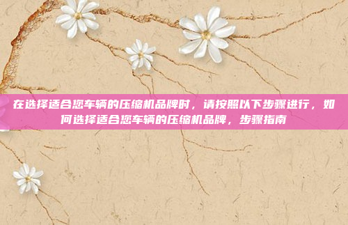 在选择适合您车辆的压缩机品牌时,请按照以下步骤进行,如何选择适合您车辆的压缩机品牌,步骤指南