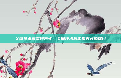 关键技术与实现方式，关键技术与实现方式的探讨