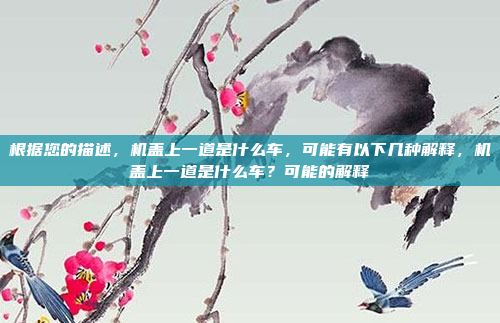 根据您的描述,机盖上一道是什么车,可能有以下几种解释,机盖上一道是什么车?可能的解释