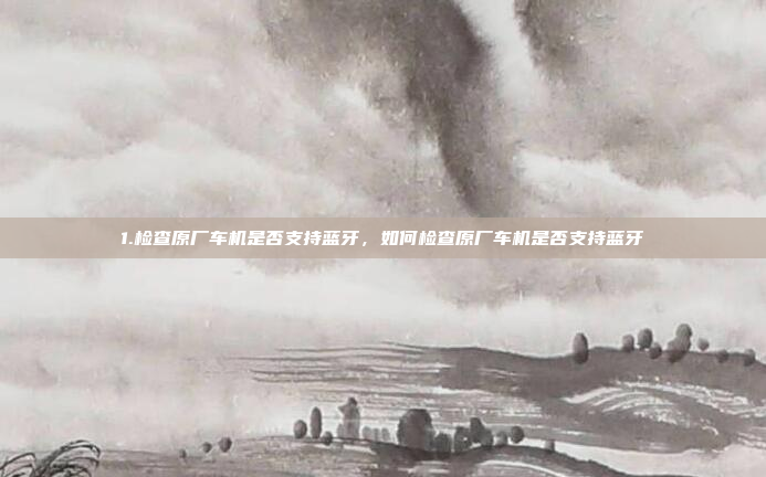 1.检查原厂车机是否支持蓝牙,如何检查原厂车机是否支持蓝牙