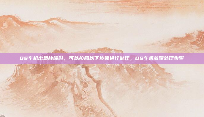 DS车机出现故障时，可以按照以下步骤进行处理，DS车机故障处理步骤