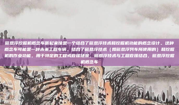 磁悬浮挖掘机概念车听起来像是一个结合了磁悬浮技术和挖掘机功能的概念设计。这种概念车可能是一种未来工程车辆,结合了磁悬浮技术(如磁悬浮列车所使用的)和挖掘机的作业功能,用于特定的工程或救援场景,磁悬浮技术与工程救援结合,磁悬浮挖掘机概念车