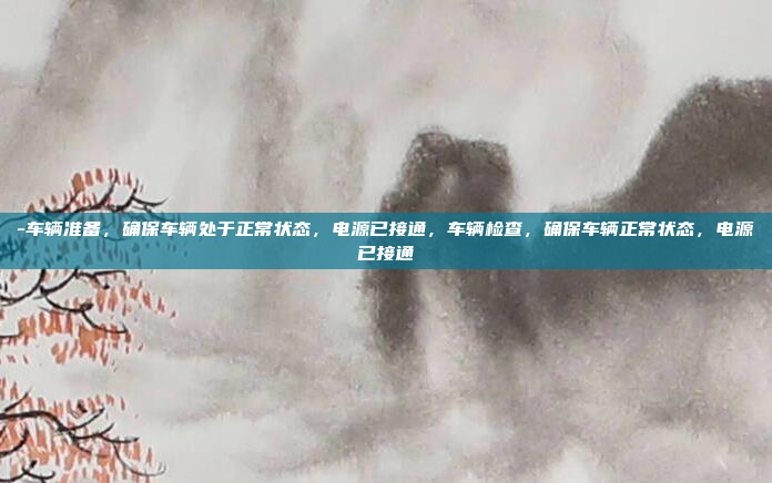 -车辆准备,确保车辆处于正常状态,电源已接通,车辆检查,确保车辆正常状态,电源已接通