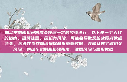 朗动车机刷机通常需要按照一定的步骤进行,以下是一个大致的指南,但请注意,刷机有风险,可能会导致系统故障或数据丢失,因此在操作前请确保备份重要数据,并确认你了解相关风险,朗动车机刷机步骤指南,注意风险与备份数据