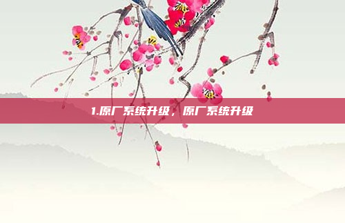 1.原厂系统升级，原厂系统升级