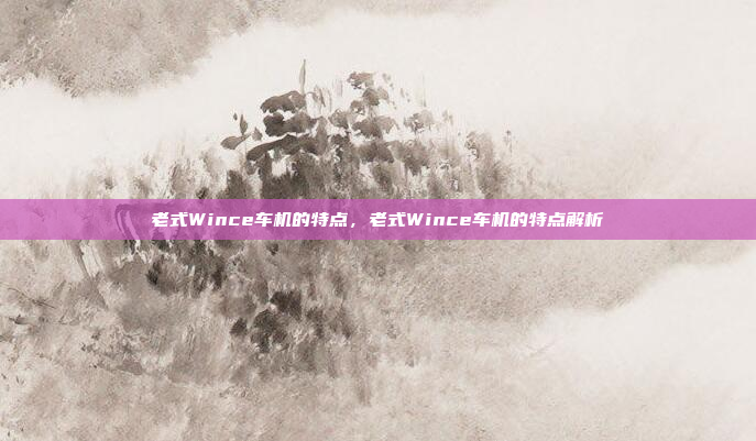 老式Wince车机的特点,老式Wince车机的特点解析