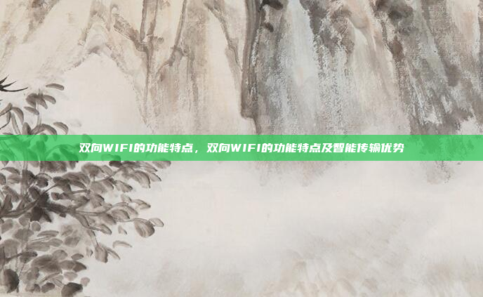 双向WIFI的功能特点,双向WIFI的功能特点及智能传输优势