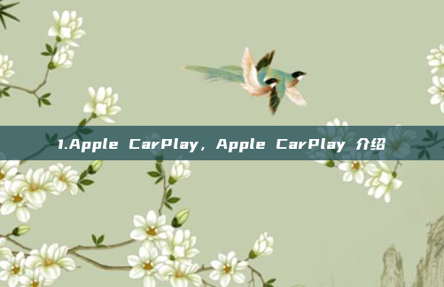 1.Apple CarPlay,Apple CarPlay 介绍