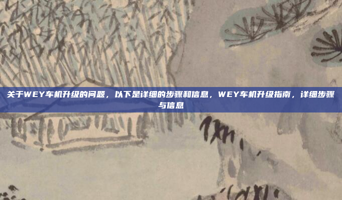 关于WEY车机升级的问题,以下是详细的步骤和信息,WEY车机升级指南,详细步骤与信息