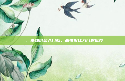 一、高性价比入门款，高性价比入门款推荐