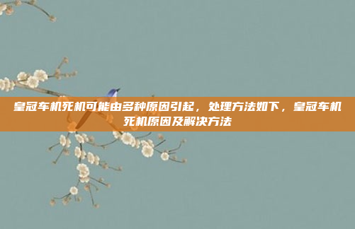 皇冠车机死机可能由多种原因引起,处理方法如下,皇冠车机死机原因及解决方法