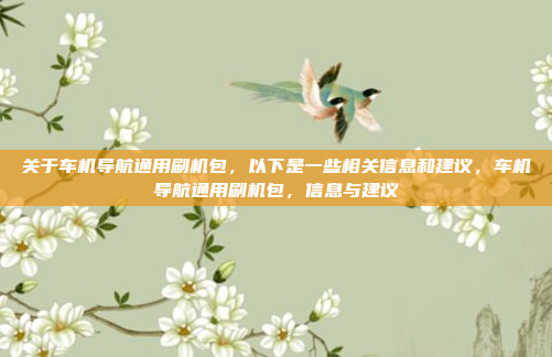 关于车机导航通用刷机包,以下是一些相关信息和建议,车机导航通用刷机包,信息与建议