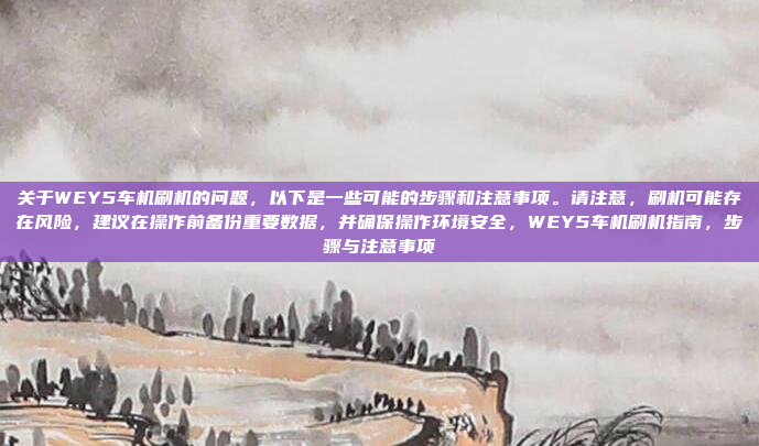 关于WEY5车机刷机的问题,以下是一些可能的步骤和注意事项。请注意,刷机可能存在风险,建议在操作前备份重要数据,并确保操作环境安全,WEY5车机刷机指南,步骤与注意事项