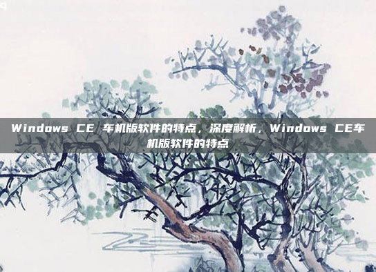 Windows CE 车机版软件的特点，深度解析，Windows CE车机版软件的特点