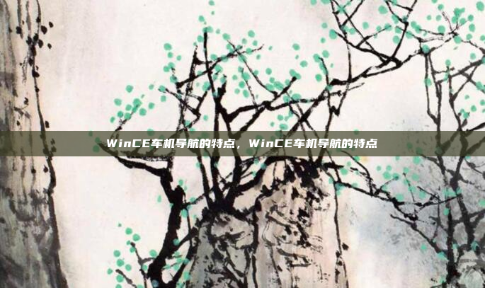 WinCE车机导航的特点,WinCE车机导航的特点