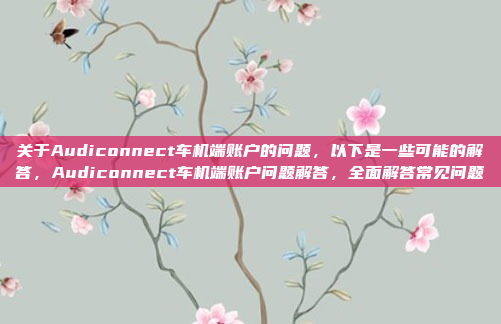 关于Audiconnect车机端账户的问题,以下是一些可能的解答,Audiconnect车机端账户问题解答,全面解答常见问题