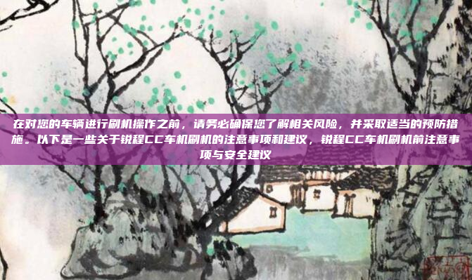 在对您的车辆进行刷机操作之前,请务必确保您了解相关风险,并采取适当的预防措施。以下是一些关于锐程CC车机刷机的注意事项和建议,锐程CC车机刷机前注意事项与安全建议